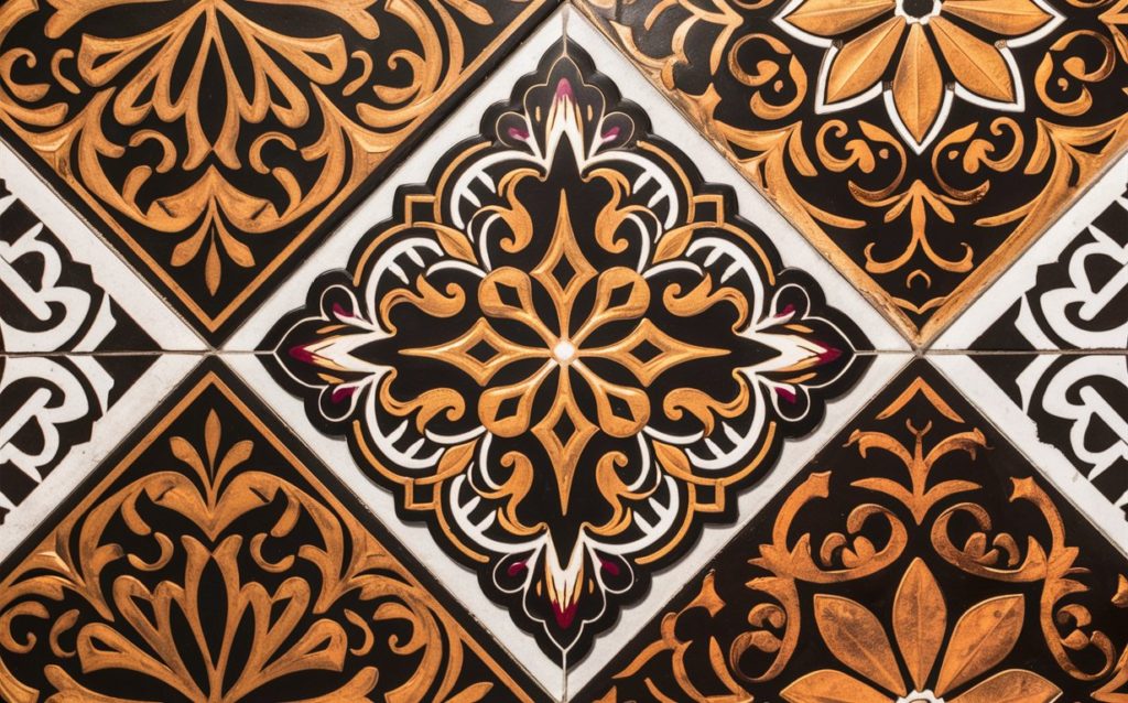 Traditional Arabesque cement tiles for a unique and stylish floor.